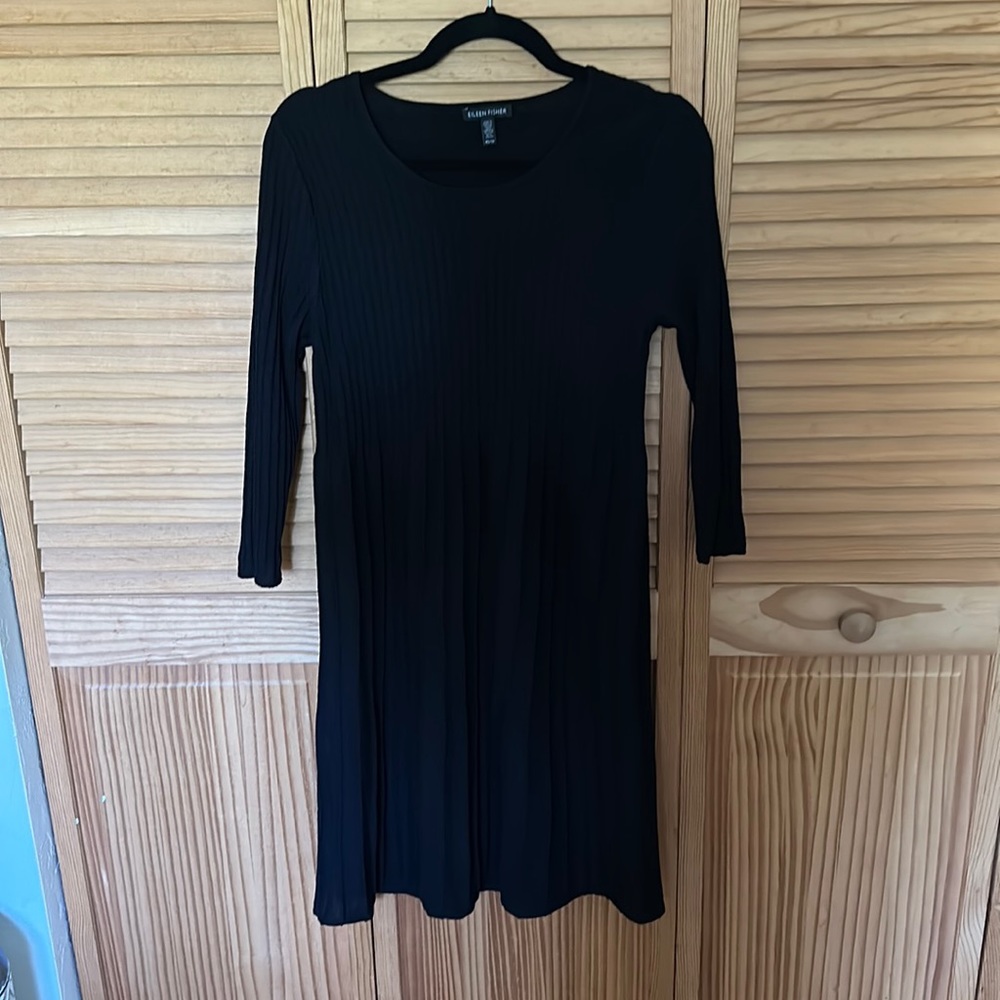 Black light weight wool pull over dress